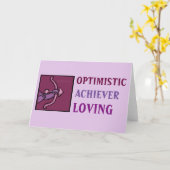 誕生日〔占星術の〕十二宮図サイン個性射手座カード カード (黄色い花)