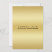 誕生日 | 印刷リボン | 黒、金 | 80歳 招待状 (裏面)