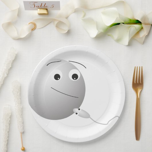 誕生日，卵，精子，ハッピーバースデー，愛 ペーパープレート (ウェディング)