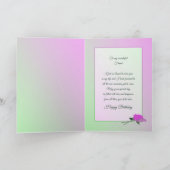 誕生日、友人、つぼのライラック カード (内部)
