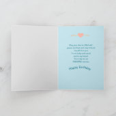 誕生日,友達,水彩の鳥と花 カード (内部)