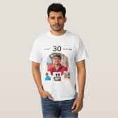誕生日 名前 年齢 フォトコラージュ 男性 Tシャツ (正面フル)
