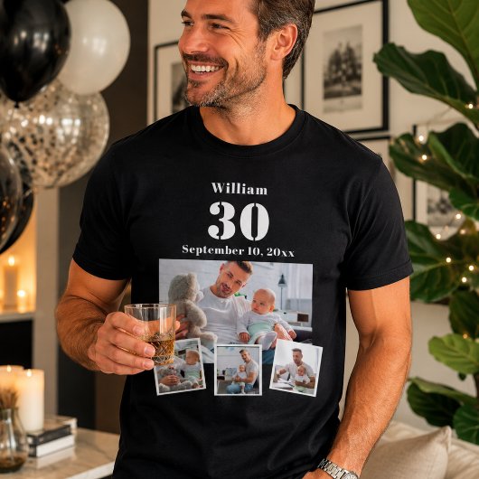 誕生日 名前 年齢 フォトコラージュ Tシャツ