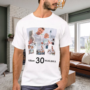 誕生日 名前 年齢 フォトコラージュ Tシャツ