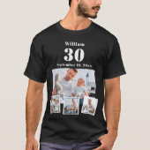 誕生日 名前 年齢 フォトコラージュ Tシャツ (正面)