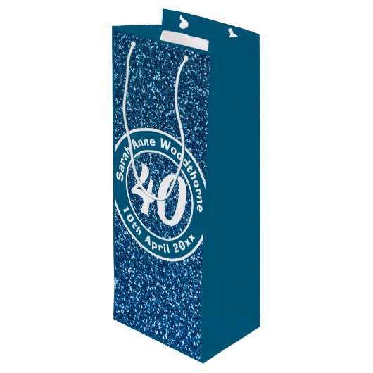 誕生日(名前、年齢、日付ワインボトル) ワインギフトバッグ (裏面アングル)