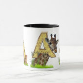 誕生日 – 大文字モノグラム – 文字A マグカップ (中央)
