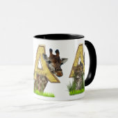 誕生日 – 大文字モノグラム – 文字A マグカップ (正面右)