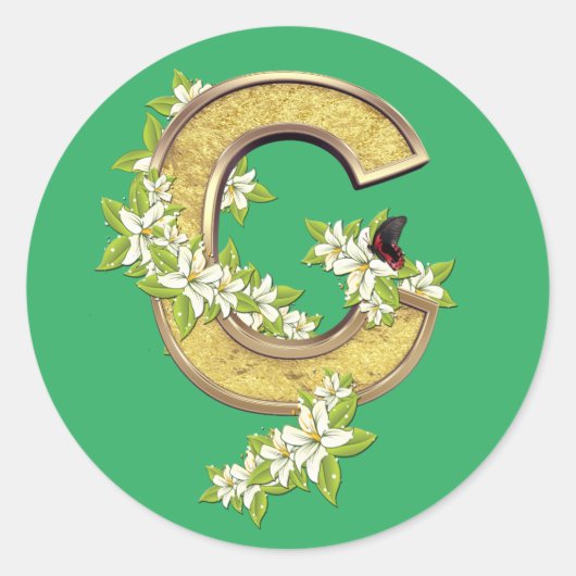 誕生日 – 大文字 – C ラウンドシール (正面)