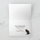 誕生日-姉妹-ハト時計 カード (内部)