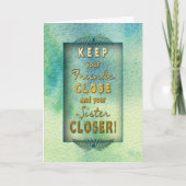 誕生日 – 姉妹 – 私の生活であなたは幸せ カード (正面)