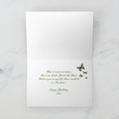 誕生日 – 姉妹 – 蝶/花 カード (内部)