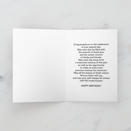誕生日,姪,さくらんぼの花,宗教 カード (内部)