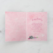 誕生日、姪、スニーカー黒または白 カード (内部)