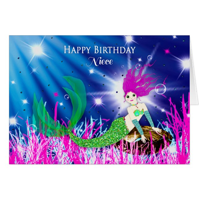 誕生日、姪、深い海の人魚 (正面横)