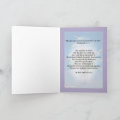 誕生日、姪、花と鳥 カード (内部)