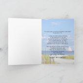 誕生日、娘、ビーチ、および海ビューカード カード (内部)