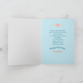 誕生日、娘、水彩鳥と花 カード (内部)