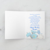 誕生日-娘-黒の青い花 カード (内部)