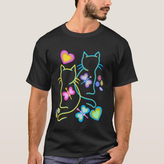 誕生日 子供 猫 ネコ 春 夏 子猫 Tシャツ (正面)