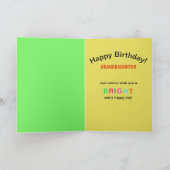 誕生日、孫娘、カエル、万華鏡のように千変万化するパターングループ カード (内部)