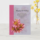 誕生日、宗教アルストロメリア属の花カード カード (黄色い花)