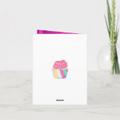 誕生日 小サイズ、4" x 5.6" カード (裏面)