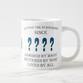 誕生日：年名の追加日をすべてのパパ青 ジャンボコーヒーマグカップ (右)