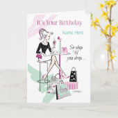 誕生日、彼女、ショップ'til you drop, リラックス & Unwind カード (黄色い花)