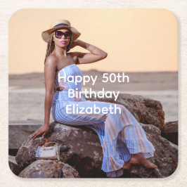 誕生日 彼氏 彼女 写真入りギフト スクエアペーパーコースター