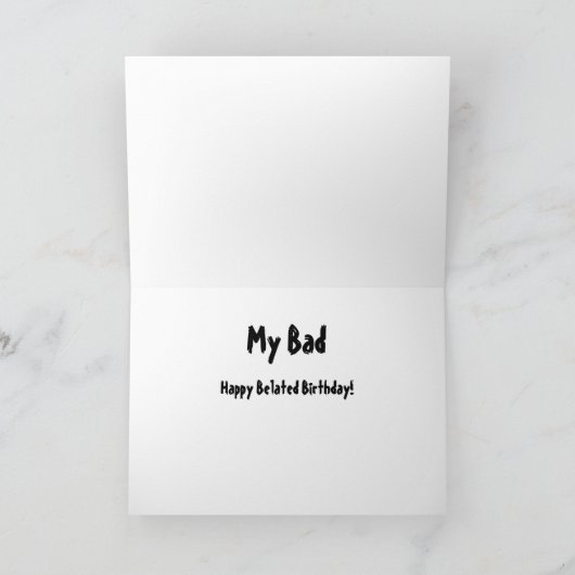 誕生日-忘れ誕生日 カード (内部)