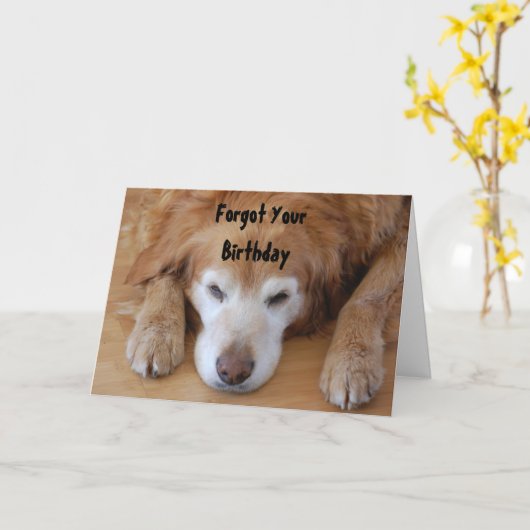 誕生日-忘れ誕生日 カード (黄色い花)