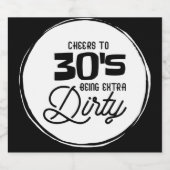 誕生日,応援,30歳の誕生日，好意 ビールラベル (シングルラベル)