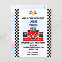 誕生日 恐竜 レースカー 男の子 赤 レース キッズ 名