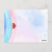 誕生日 恐竜 レースカー 男の子 赤 レース 子供 名前 ポストカード (裏面)