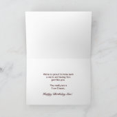 誕生日-息子-クラシックな小型トラック カード (内部)