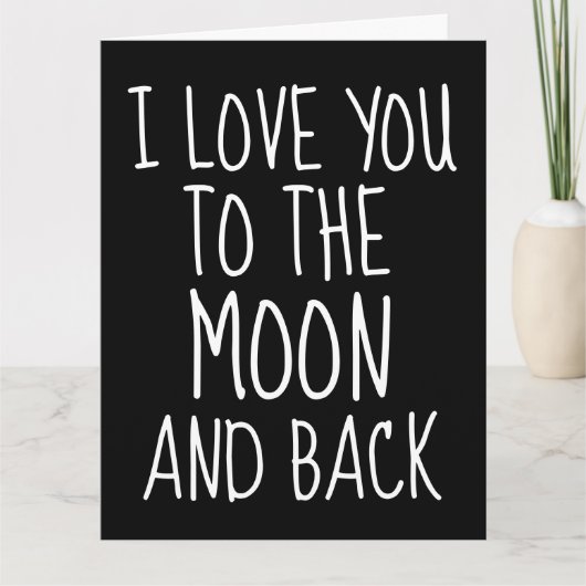 誕生日 愛してる 月と星まで届くカード カード (正面)