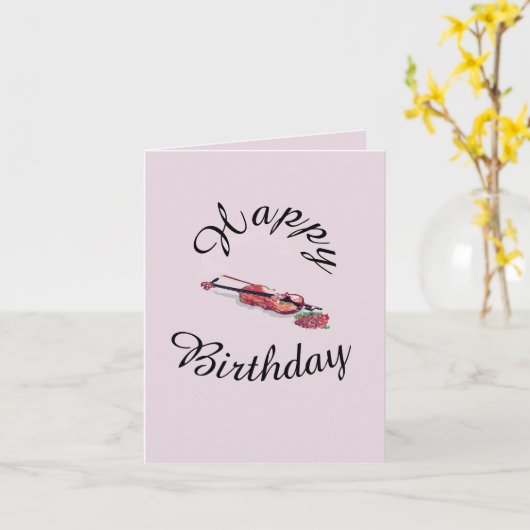 誕生日：愛の音楽 カード (黄色い花)