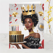 誕生日 – 折り畳みグリーティングカード カード (黄色い花)