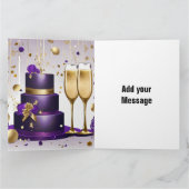 誕生日 – 折り畳みグリーティングカード カード (内部)