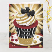 誕生日 – 折り畳みグリーティングカード カード (黄色い花)