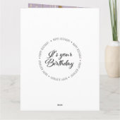 誕生日 – 折り畳みグリーティングカード カード (裏面)