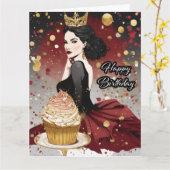 誕生日 – 折り畳みグリーティングカード カード (黄色い花)