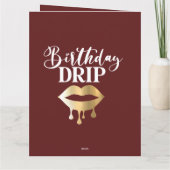 誕生日 – 折り畳みグリーティングカード カード (裏面)