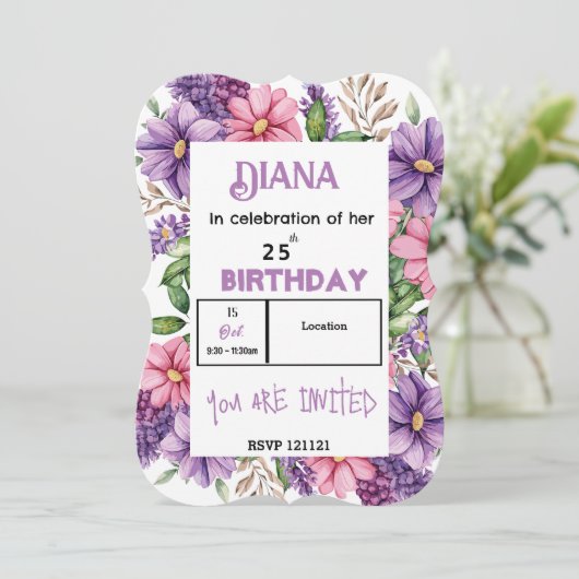 誕生日 招待状 (スタンド正面)