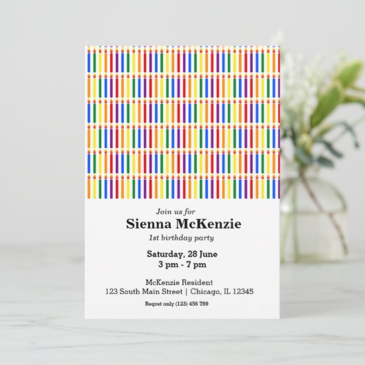 誕生日 招待状 (スタンド正面)