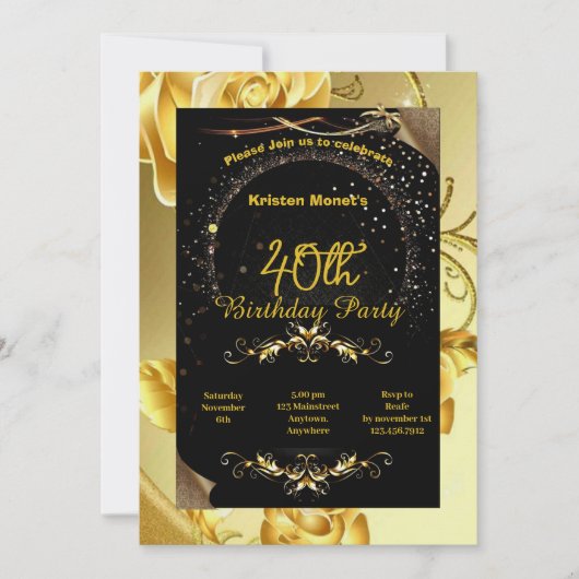 誕生日 招待状 (正面)