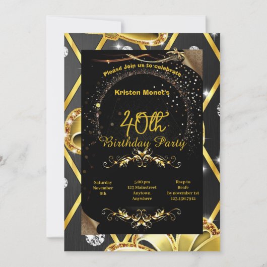 誕生日 招待状 (正面)