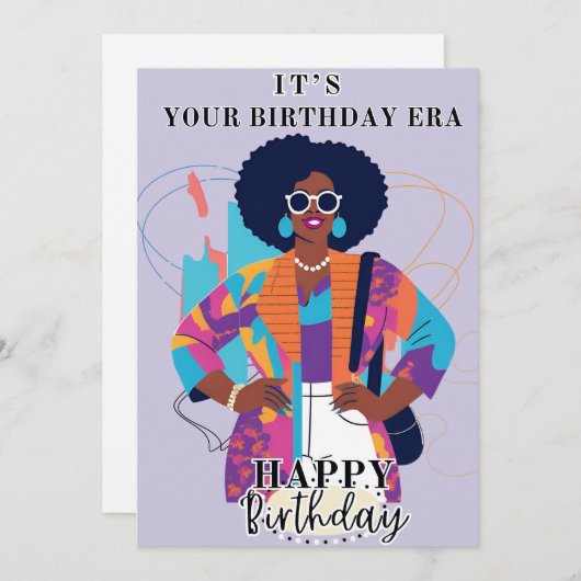 誕生日 招待状 (正面/裏面)