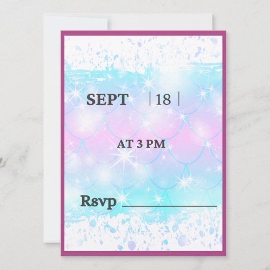 誕生日 招待状 (裏面)